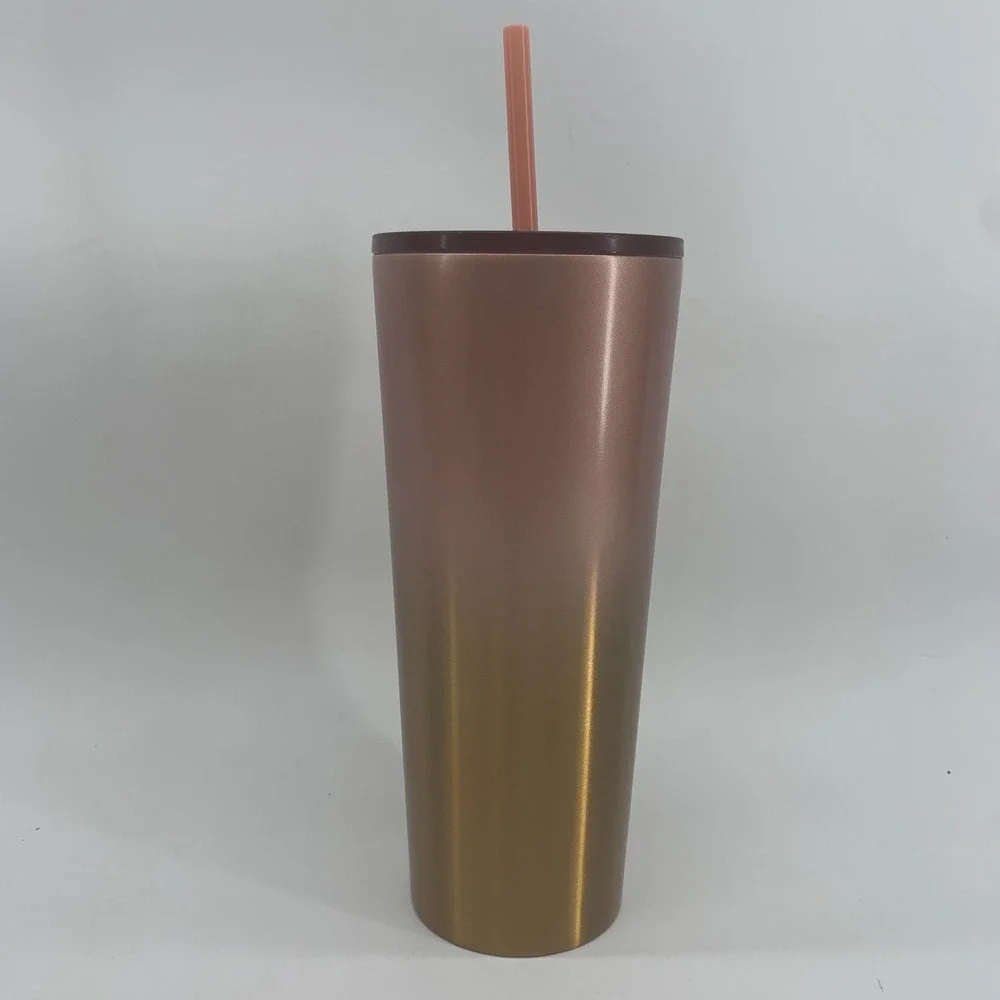Starbucks Pink Rose Gold Ombre Stainless Steel 24 Oz Tumbler Venti